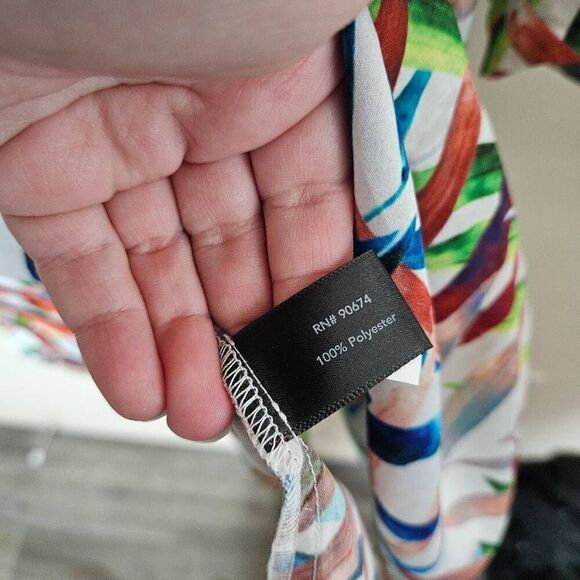 Boston Proper Tropical Long Sleeved Dress - Picture 5 of 8